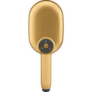 KOHLER Statement 3-Spray Patterns with 1.75 GPM 3.63 in. Wall Mount Handheld Shower Head in Vibrant Brushed Moderne Brass 26284-G-2MB