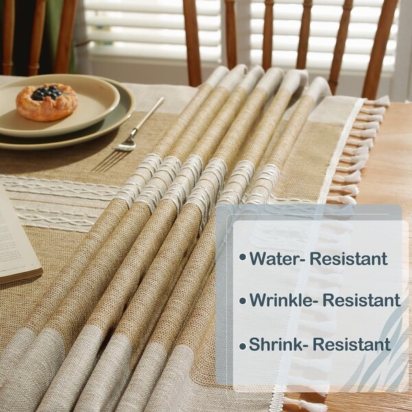 Rustic Tablecloth Cotton Linen Waterproof Tablecloths