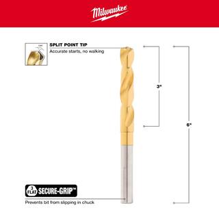 MW 916 in. Titanium Silver and Deming Drill Bit 48-89-4634