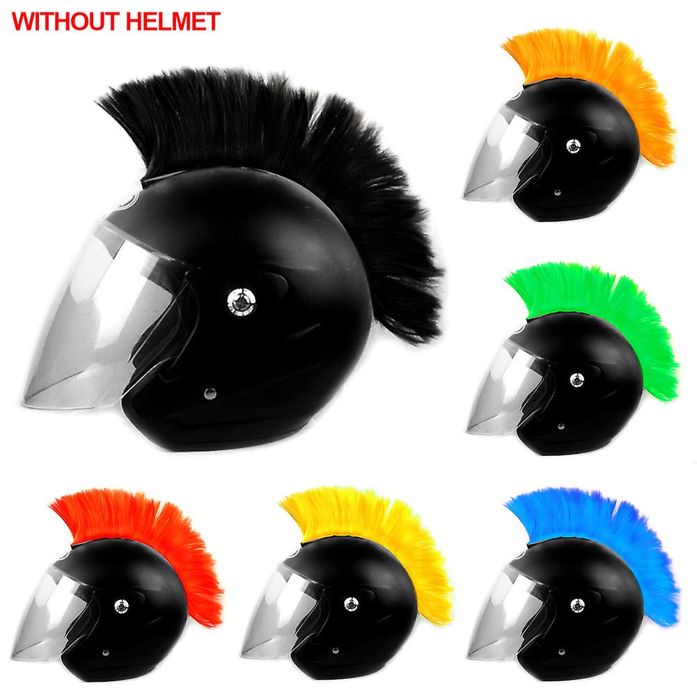 Born Pretty Mohawk Helmet Wig Cuttable Helmet Decorations Wigs Cockscomb Motocross Full Face Off Road Helmet Decoration Hair Sticker Paste