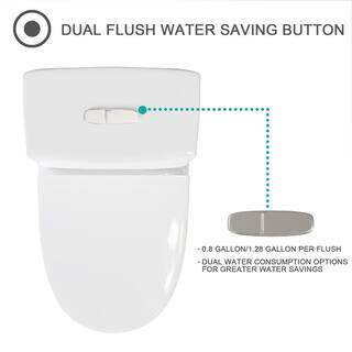 Simple Project One-Piece 1.28 GPF Dual Flush Elongated Toilet in Glossy White (Seat Included) HD-US-OT-2