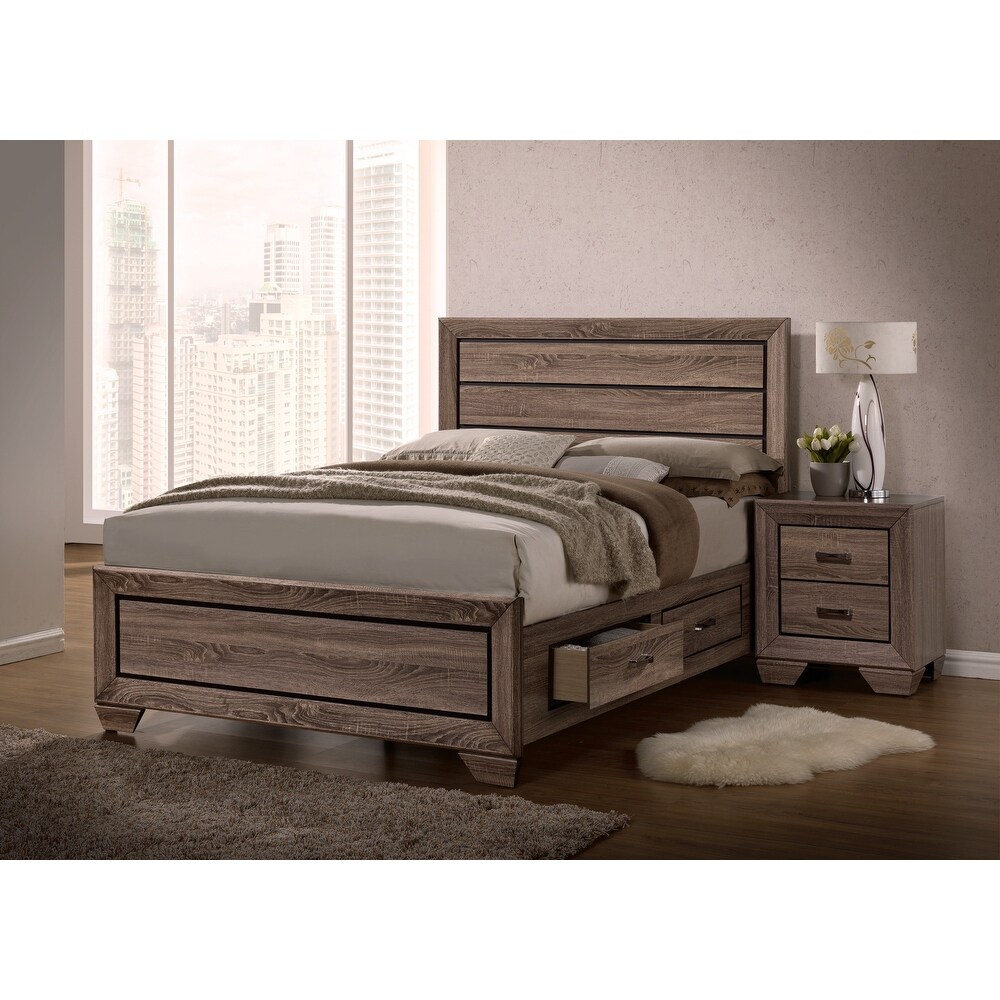 Coaster Furniture Kauffman Washed Taupe Storage Bed