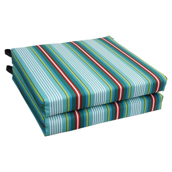 20-inch by 19-inch Patterned Outdoor Chair Cushions (Set of 2)