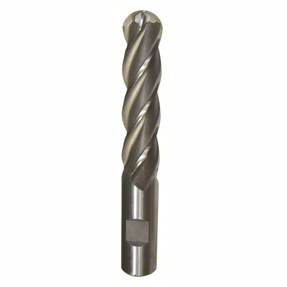 Drill America 3/8 in. x 3/8 in. Shank Carbide End Mill Specialty Bit with 4-Flute Ball Shape and#8211; XDC Depot