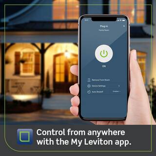 Leviton Decora Smart Wi-Fi Mini Plug-In Single Outlet (2nd Gen) Works Google Alexa HomeKit No Hub Required R02-D215P-1RW