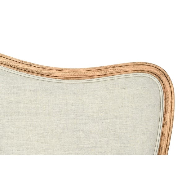 Oak and Linen Headboard - - 34802402