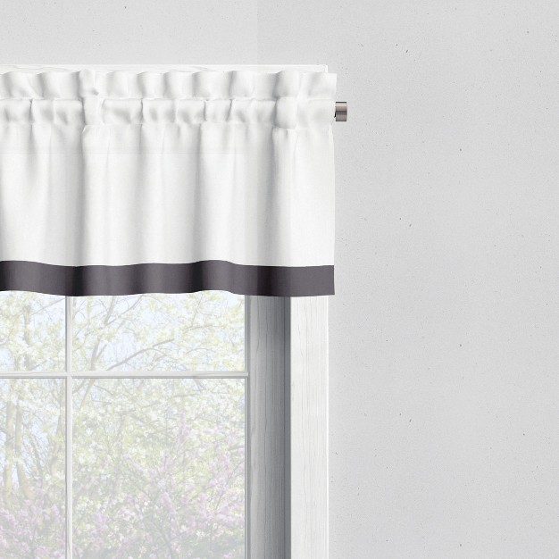 Bacati Mixnmatch Gray Band Window Valance