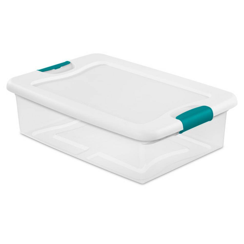 Sterilite 32 qt. Clear Plastic Stackable Storage Box Container (6-Pack) 6 x 14968006