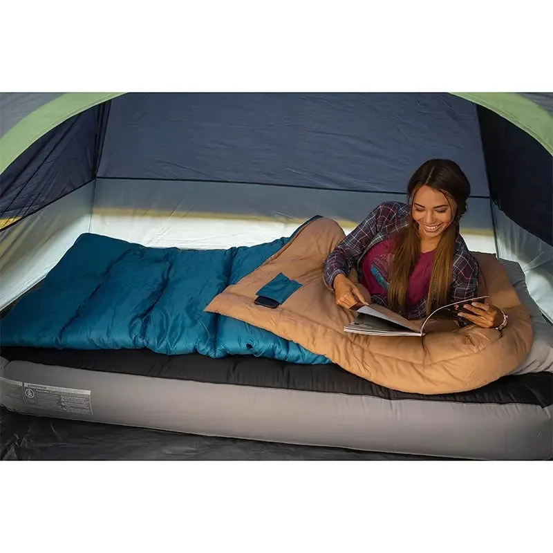 Best Selling Cold Weather Warm Adult Hooded Envelope Outdoor Sleeping Bag for Camping Hiking