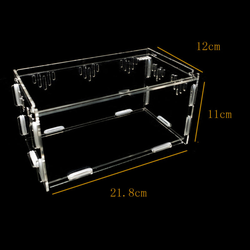 Aquatic Reptile Breeding Box Transport Case Feeding Hatching Cage Tank - 21.8x12x11cm