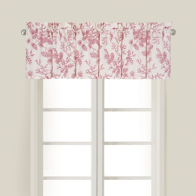 C amp f Home Evergreen Toile Red Valance Collection