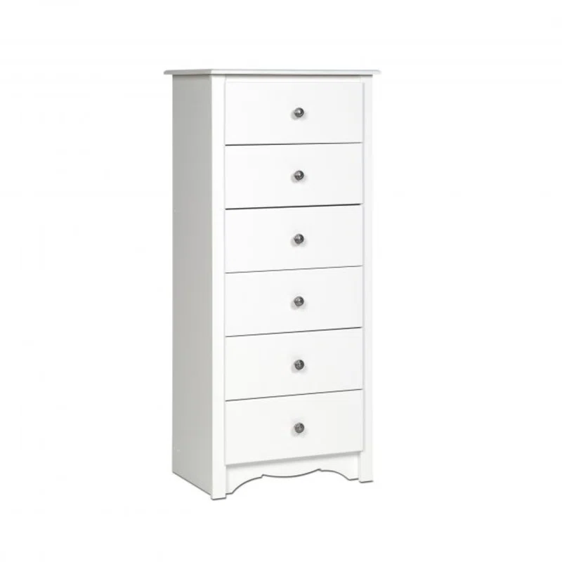 Lark Manor Alyrah 6 Drawer 23.25 W Lingerie Chest， White