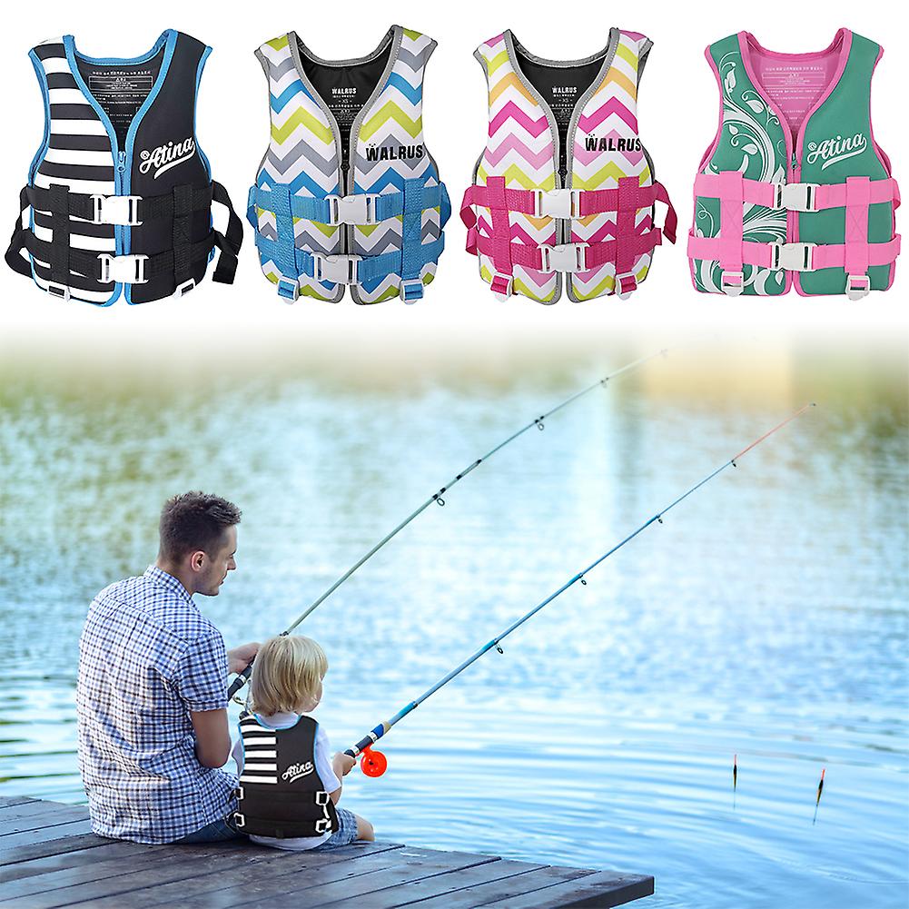 Children Life Jacket 20-30 Kg Summer Adjustable Life Jacket For Boats Light Buoyancy Vest Children Diving Training Life Jackets Black White