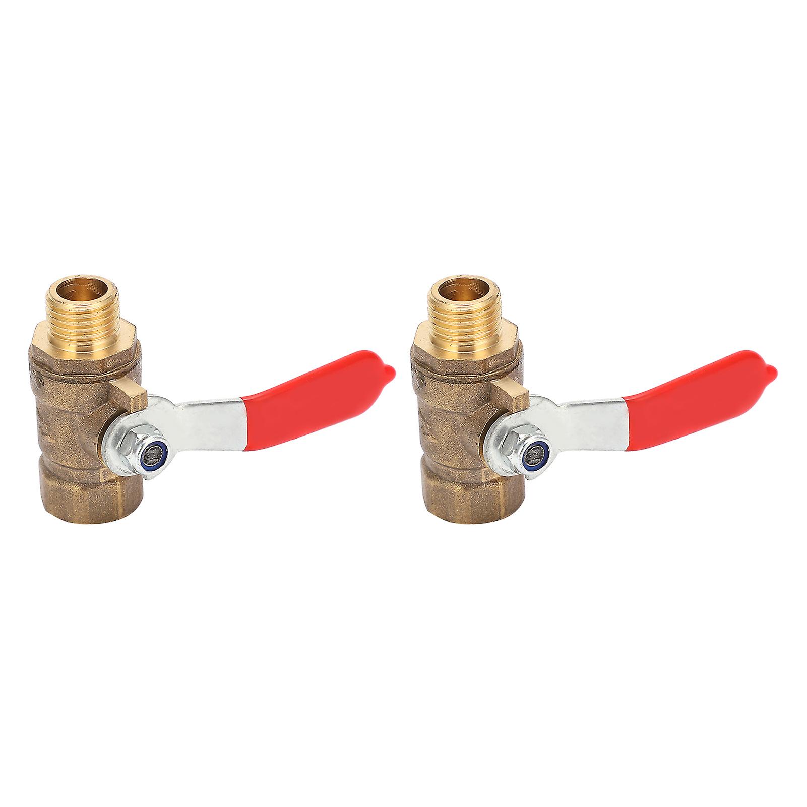 2pcs Ball Valve 1/4 2 Points Multilayer Silicone Corrosion Resistance Durable Air Compressor Accessories