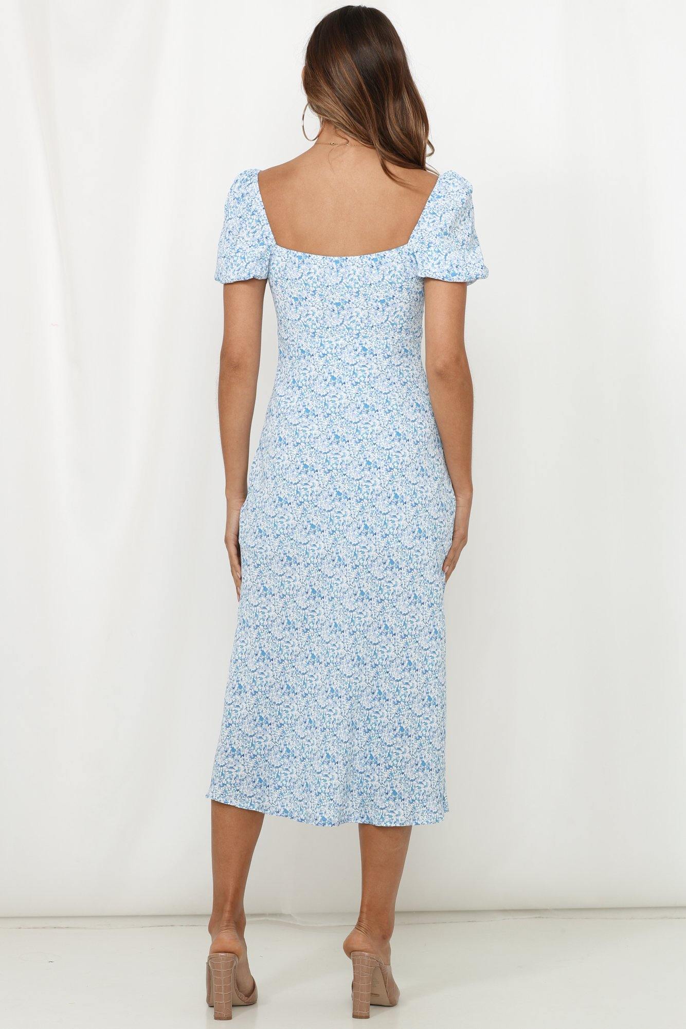 Run In The Mill Midi Dress Blue