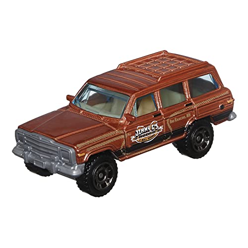 Matchbox Hitch & Haul Die-cast Vehicle Playset - Cowboy Rodeo Round-Up ~ 6 Piece Set ~ SUV Inspired by 1988 Wagoneer ~ Includes Horse Trailer, Cowboy on Horse, Cowboy Standing and Two Cacti