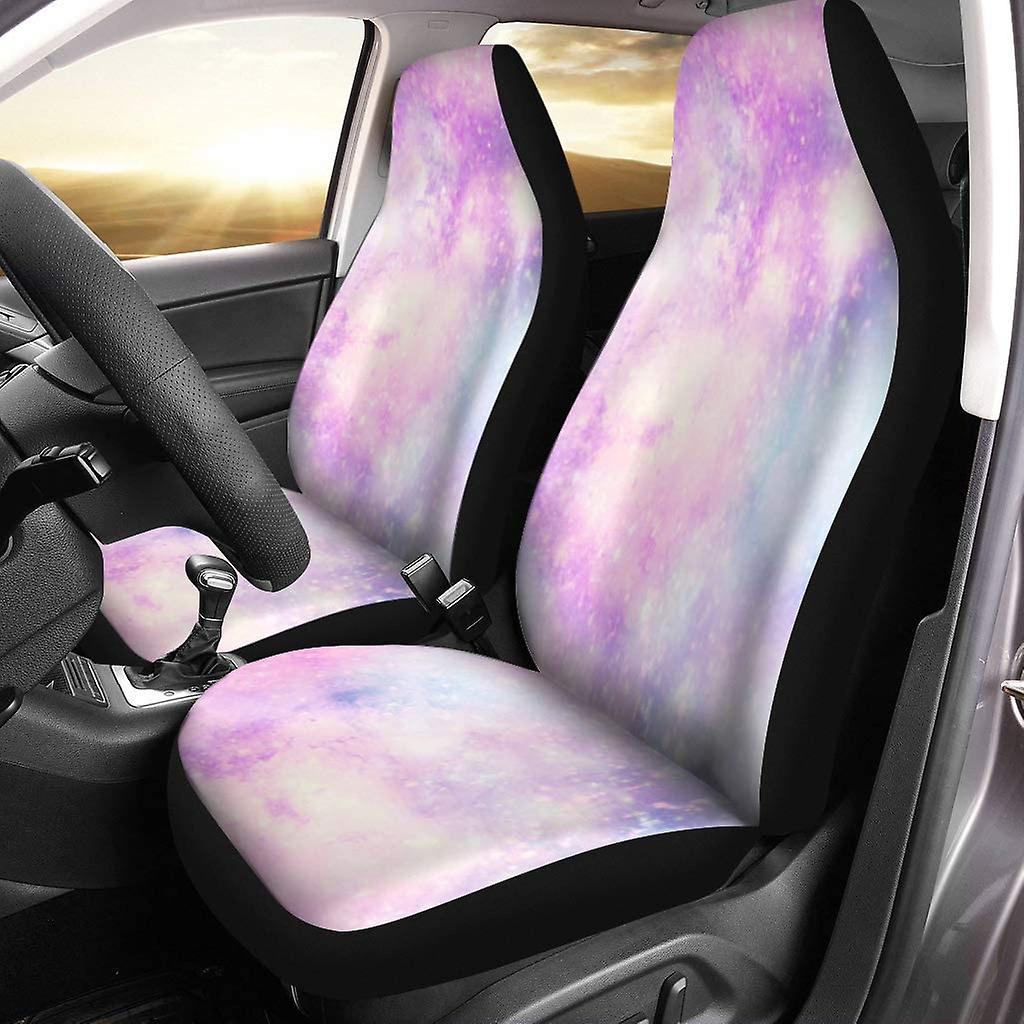 Set Of 2 Car Seat Covers Creative Blue Purple Pink Shades Universal Auto Front Seats Protector Fits For Car，suv Sedan，truck