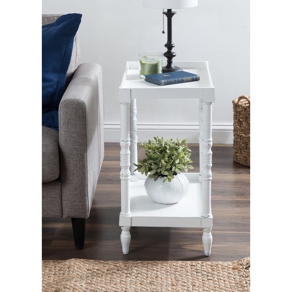 Kate and Laurel Bellport Wood Side Table with Shelf