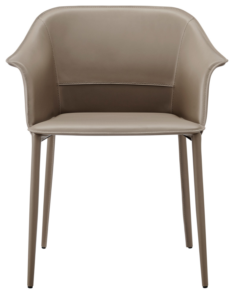 Callie Recycled Leather Dining Arm Chair   Modern   Dining Chairs   by New Pacific Direct Inc.  Houzz