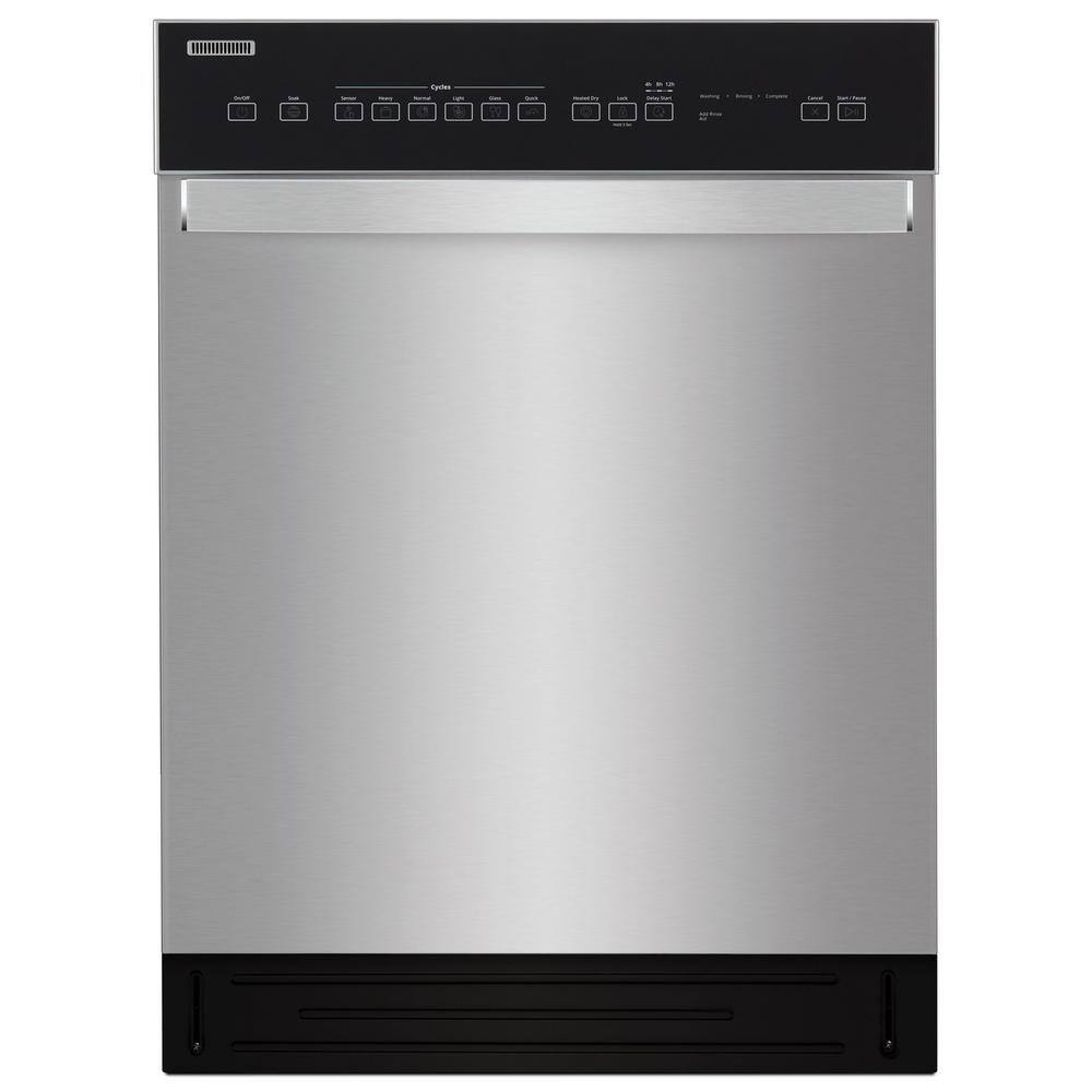 Whirlpool 24 in. Stainless Steel Front Control Built-In Tall Tub Dishwasher with Stainless Steel Tub 51 dBA WDF550SAHS