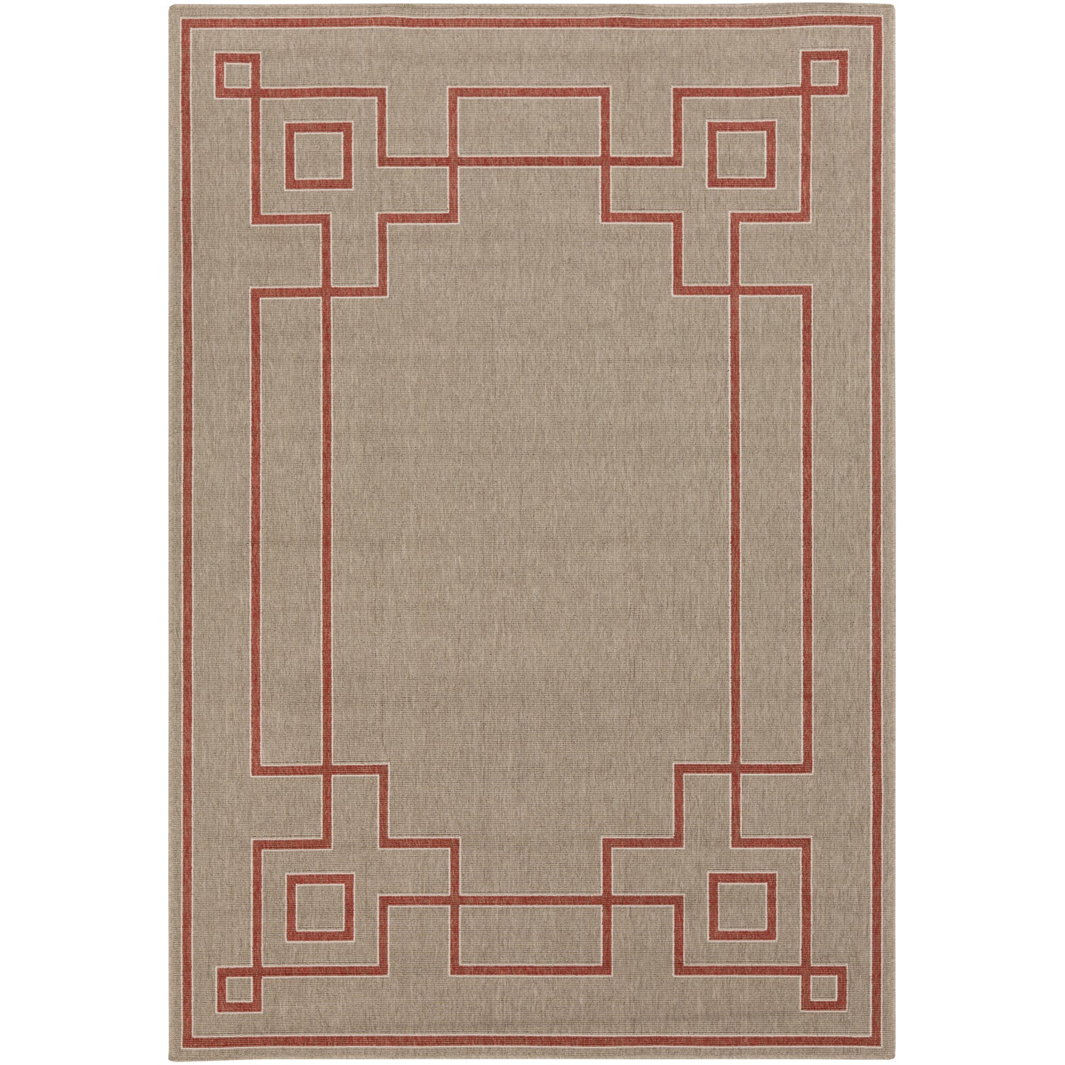 Alfresco Outdoor Rug in Rust & Camel