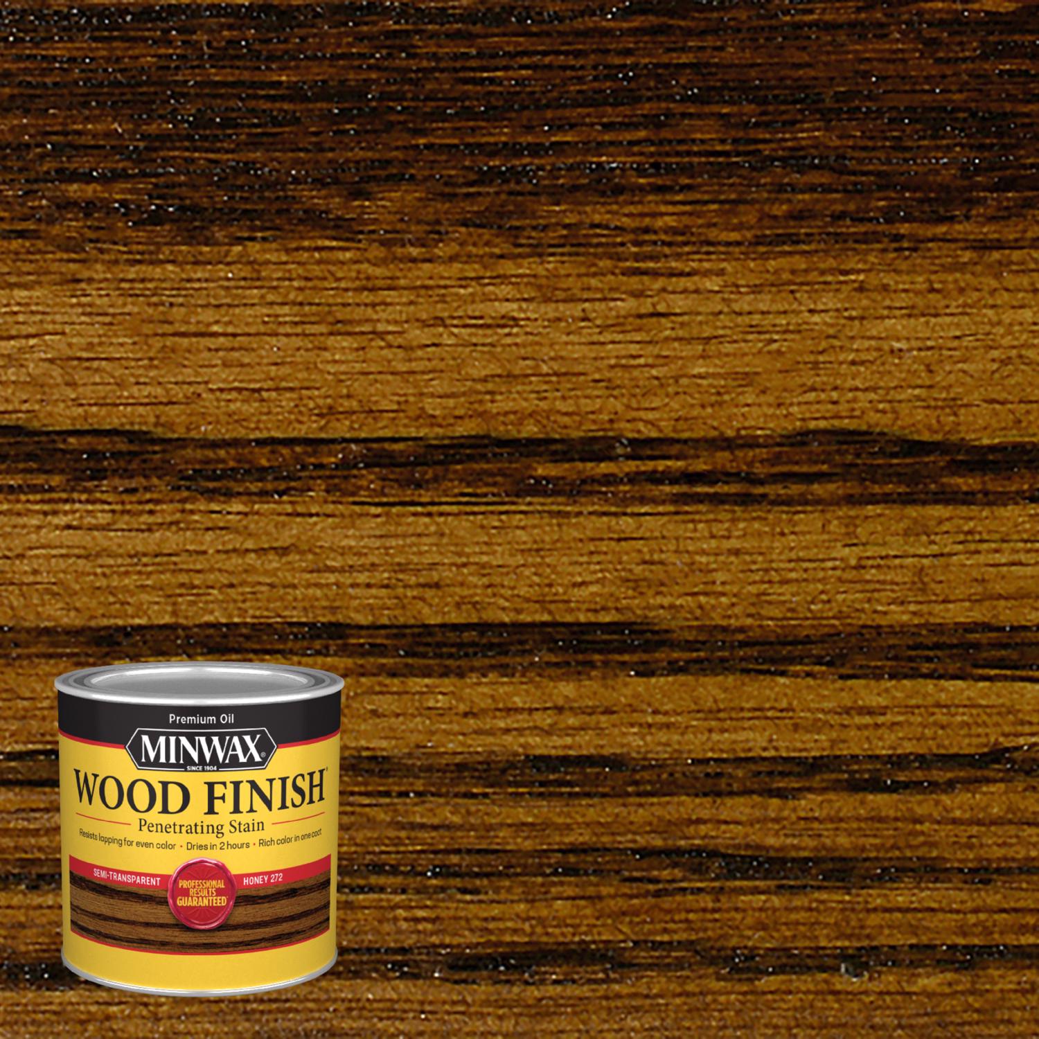 Minwax Wood Finish Semi-Transparent Honey Oil-Based Penetrating Wood Finish 0.5 pt