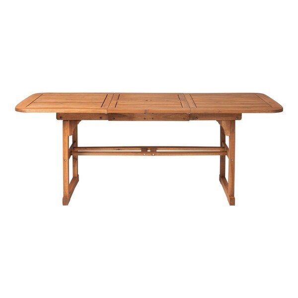 Modern SlatTop Solid Acacia Wood Butterfly Outoor Dining Table