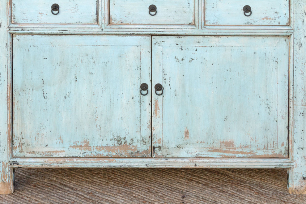 Powder Blue Farmhouse Buffet Cabinet   Asian   Accent Chests And Cabinets   by De cor  Houzz