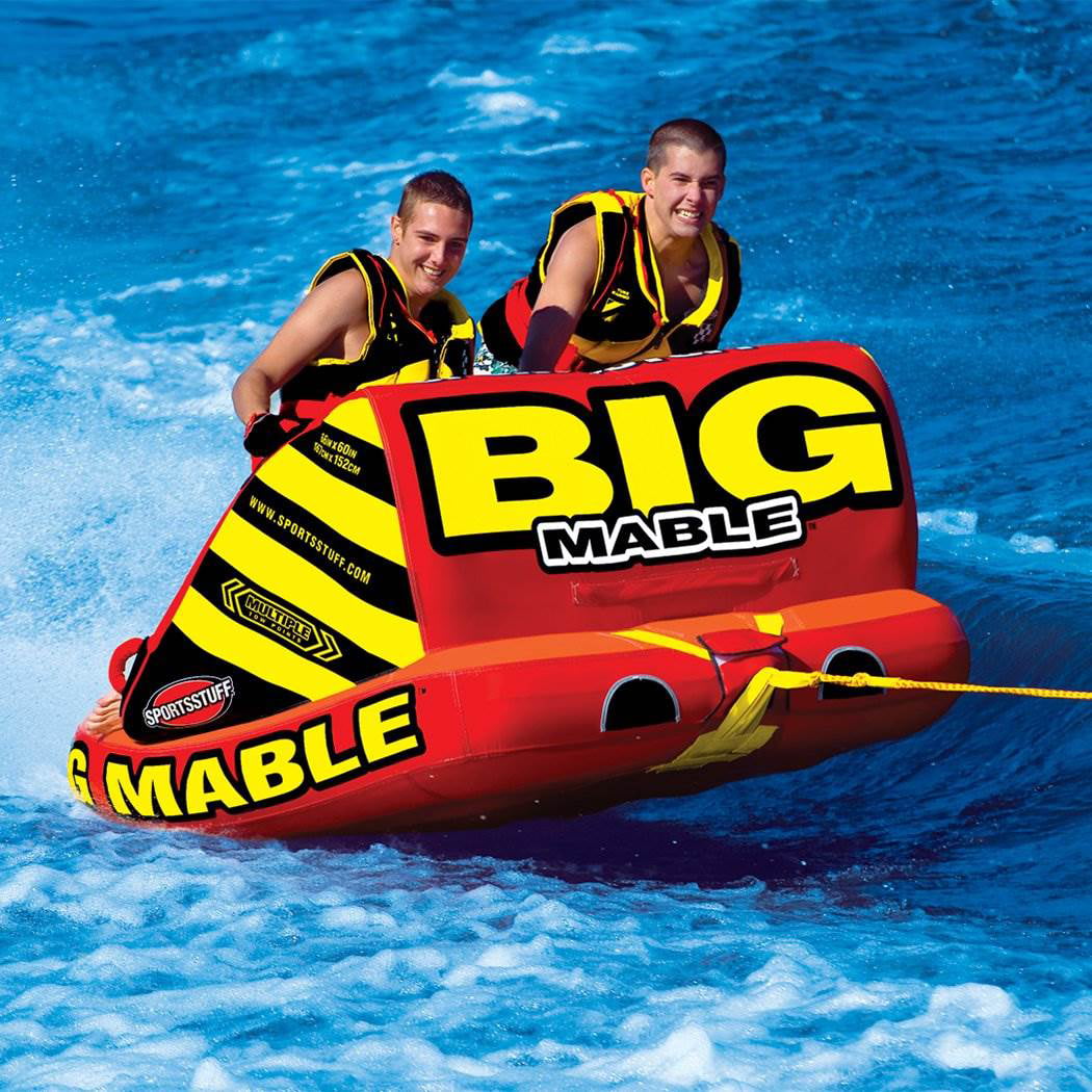 Sportsstuff Inflatable Big Mable Sitting Double Rider Towable Boat and Lake Tube