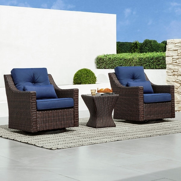 Murphy Outdoor Wicker Patio Furniture Swivel Glider Chair