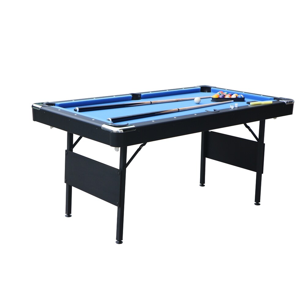 Velvet Pool Table Portable Billiards Table Children's Game Table with Billiard Balls Brush Triangle Rack and Chalk