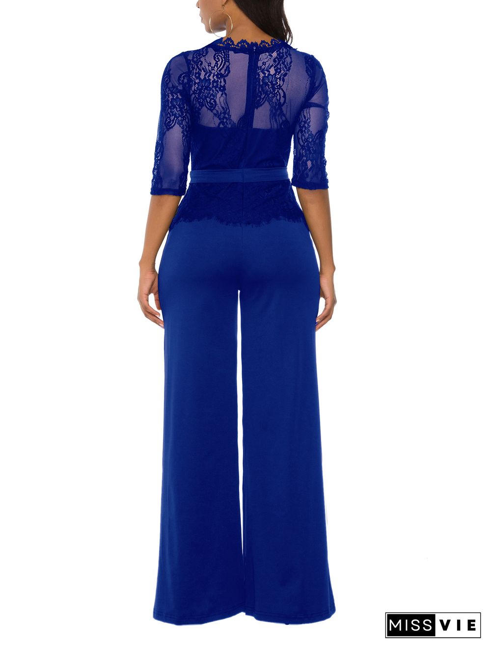 Lace Wide Leg Jumpsuit Pants