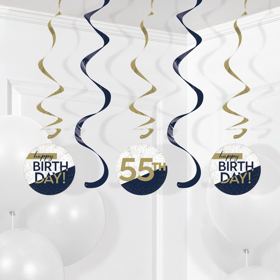 Creative Converting 357602 Navy and Gold Birthday ...