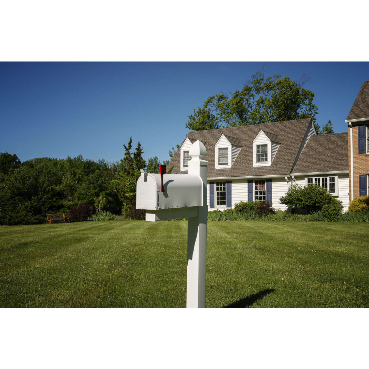 Gibraltar Mailboxes Whitley 57 in. White PVC Mailbox Post