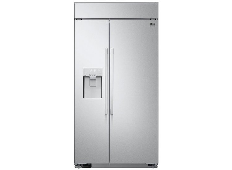 LG STUDIO 26 Cu. Ft. Stainless Steel Smart Built-In Side-By-Side Refrigerator With Ice and Water Dispenser