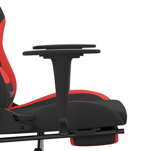 vidaXL Gaming Chair Computer Chair with Footrest Black and Light Gray Fabric   Massage Chairs   by vidaXL LLC  Houzz