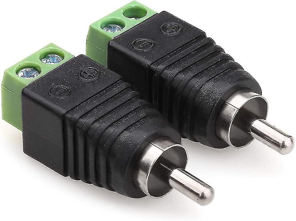 Rca Male Connector， Rca Rca Male Plug To Av Screw Terminal Audio/video Connector Adapter For Cctv Ca