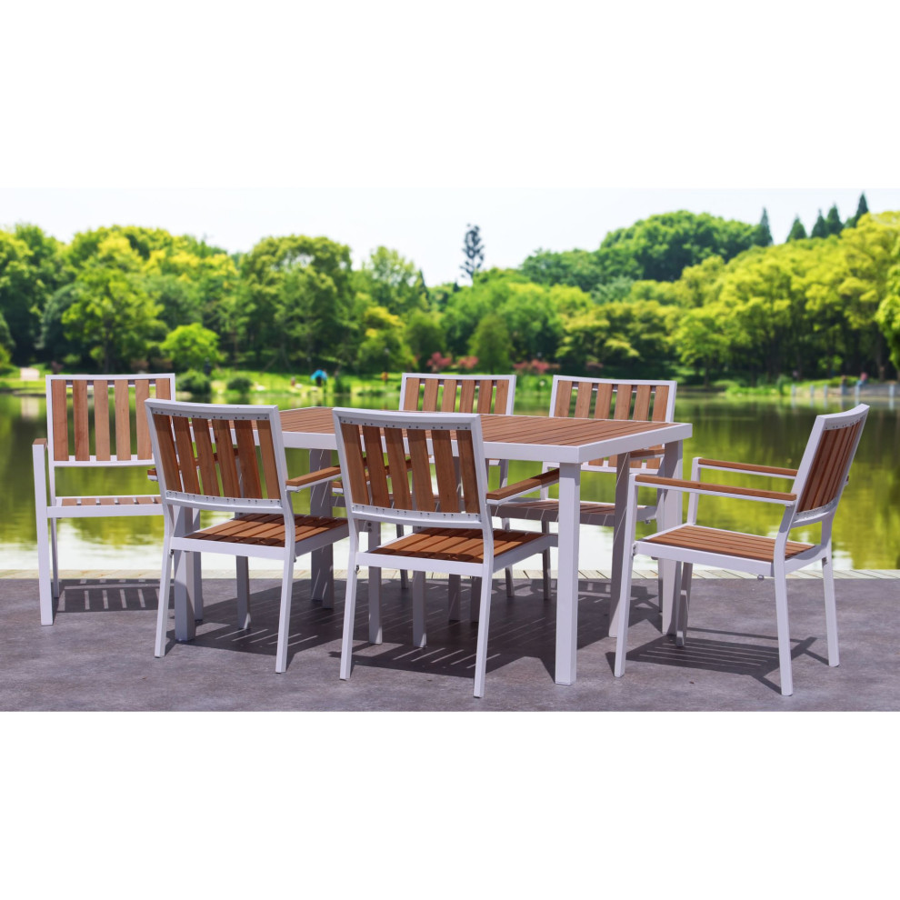 Courtyard Casual Catalina 60 quotx39 quotRectangle Dining Table   Contemporary   Outdoor Dining Tables   by Courtyard Casual  Houzz