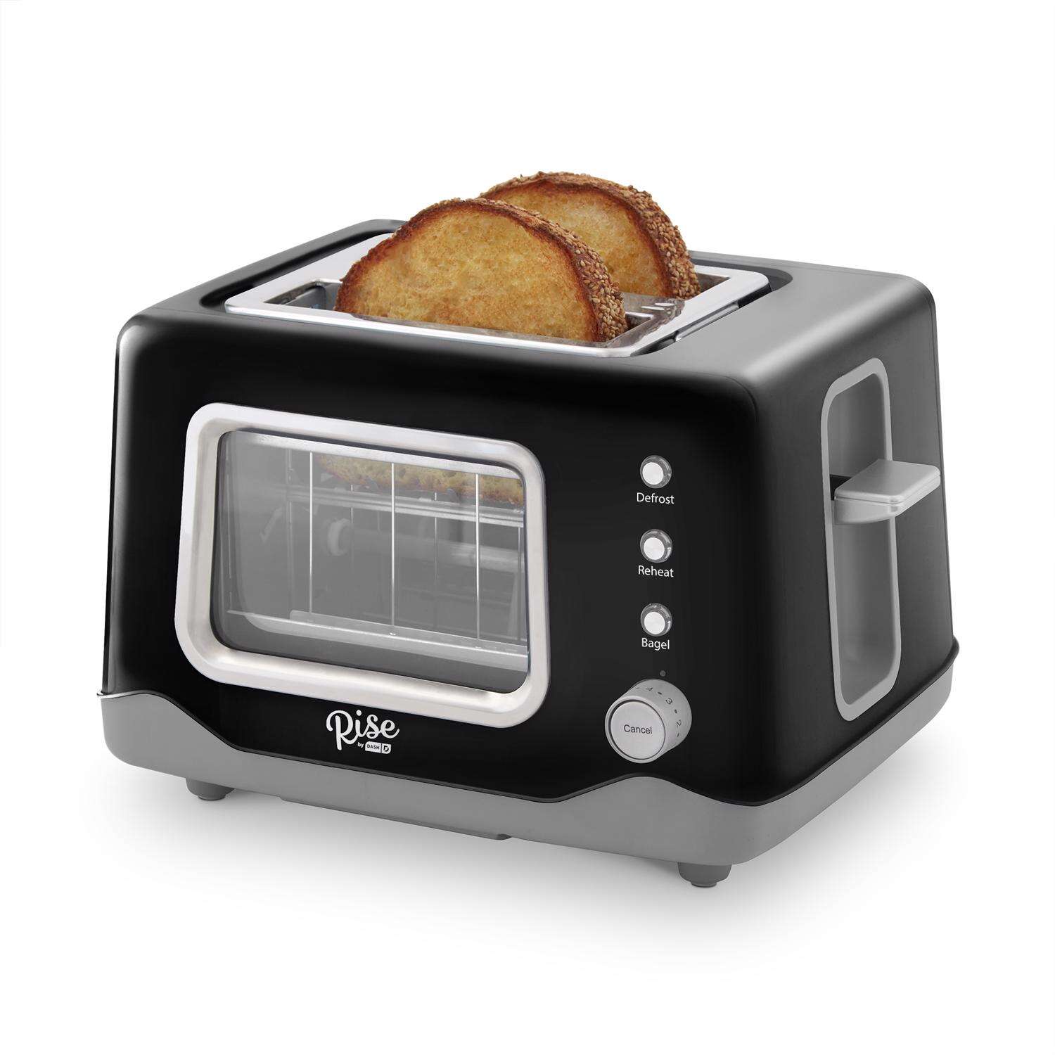 Rise by Dash Metal Black 2 slot Toaster 7.9 in. H X 12.2 in. W X 9.5 in. D