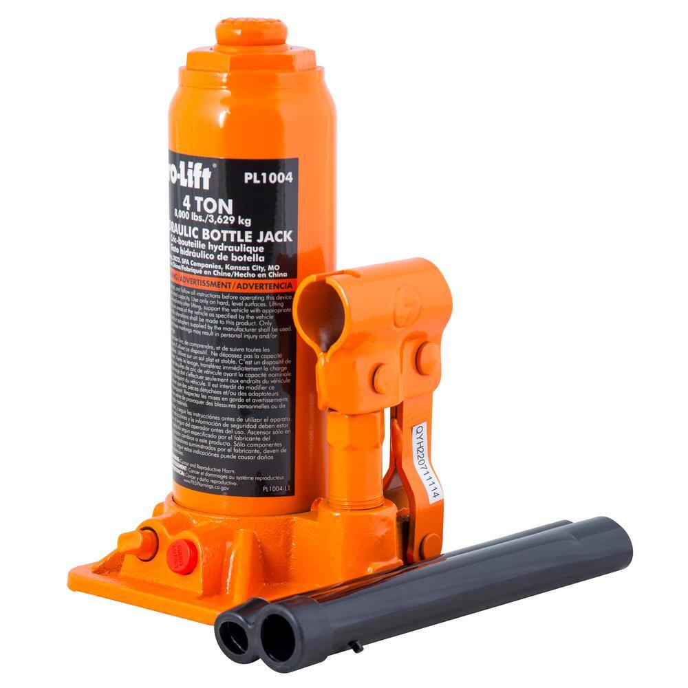 Pro-Lift 4-Ton Hydraulic Bottle Jack with Pump Handle ‎PL1004