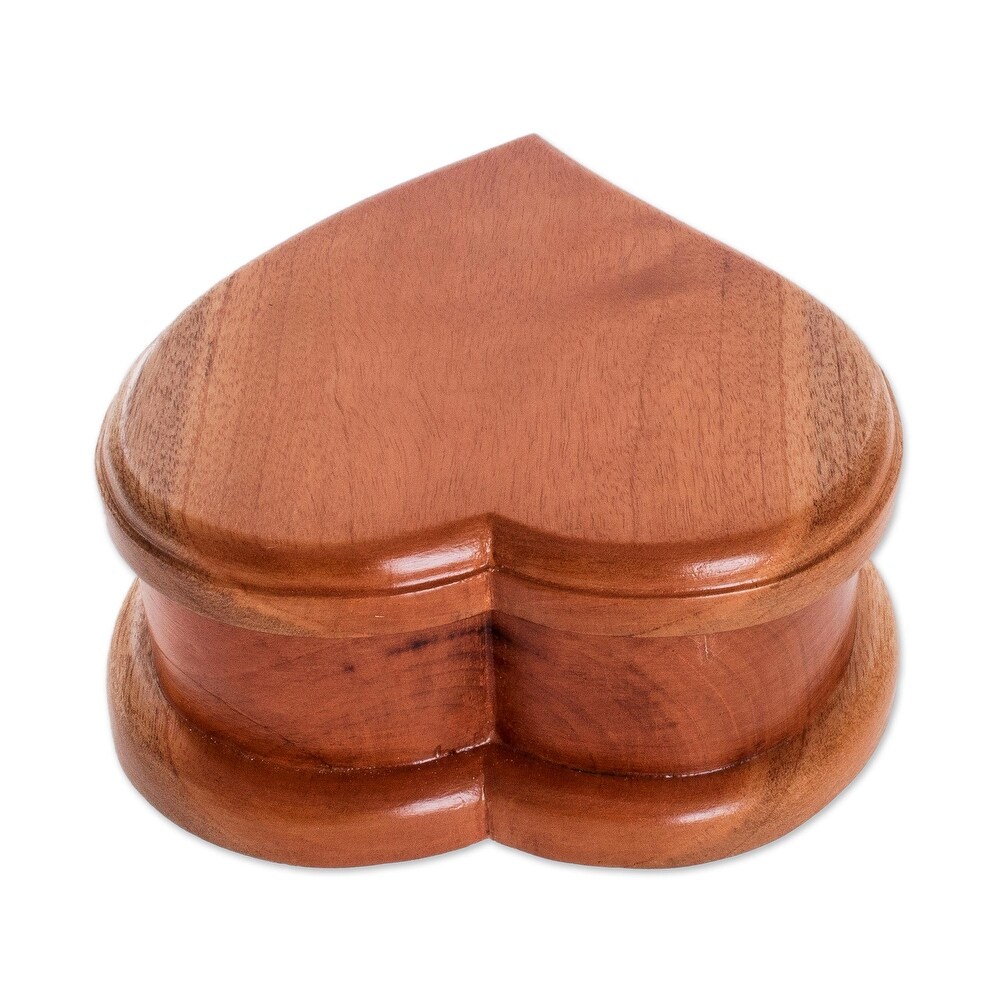 Novica Handmade Burning Love Wooden Jewelry Box