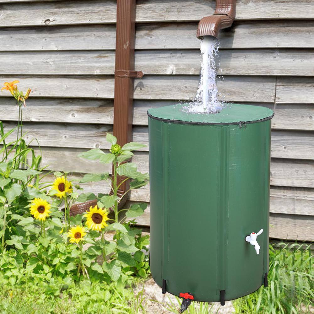 Winado 100 Gal. Green Rainwater Barrel 811782105964