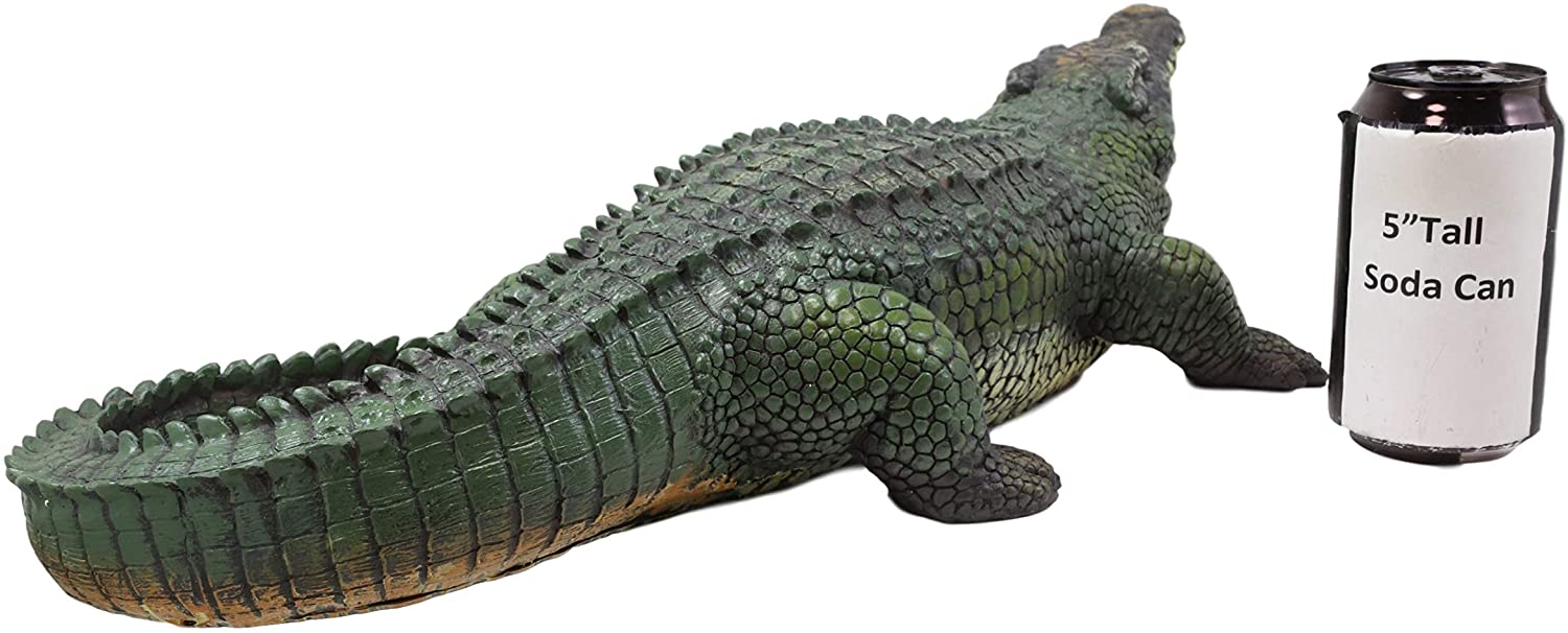 Things2Die4 21 Inch Alligator Statue Gator Garden Outdoor Figure