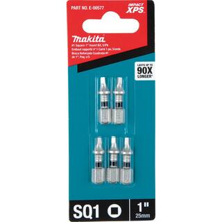 Makita IMPACT XPS #1 Square 1 in. Insert Bit (5-Pack) E-00577