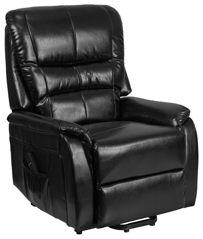 Flash Furniture Hercules Remote Powered Leathersoft Lift Recliner in Black   Contemporary   Recliner Chairs   by Furniture East Inc.  Houzz