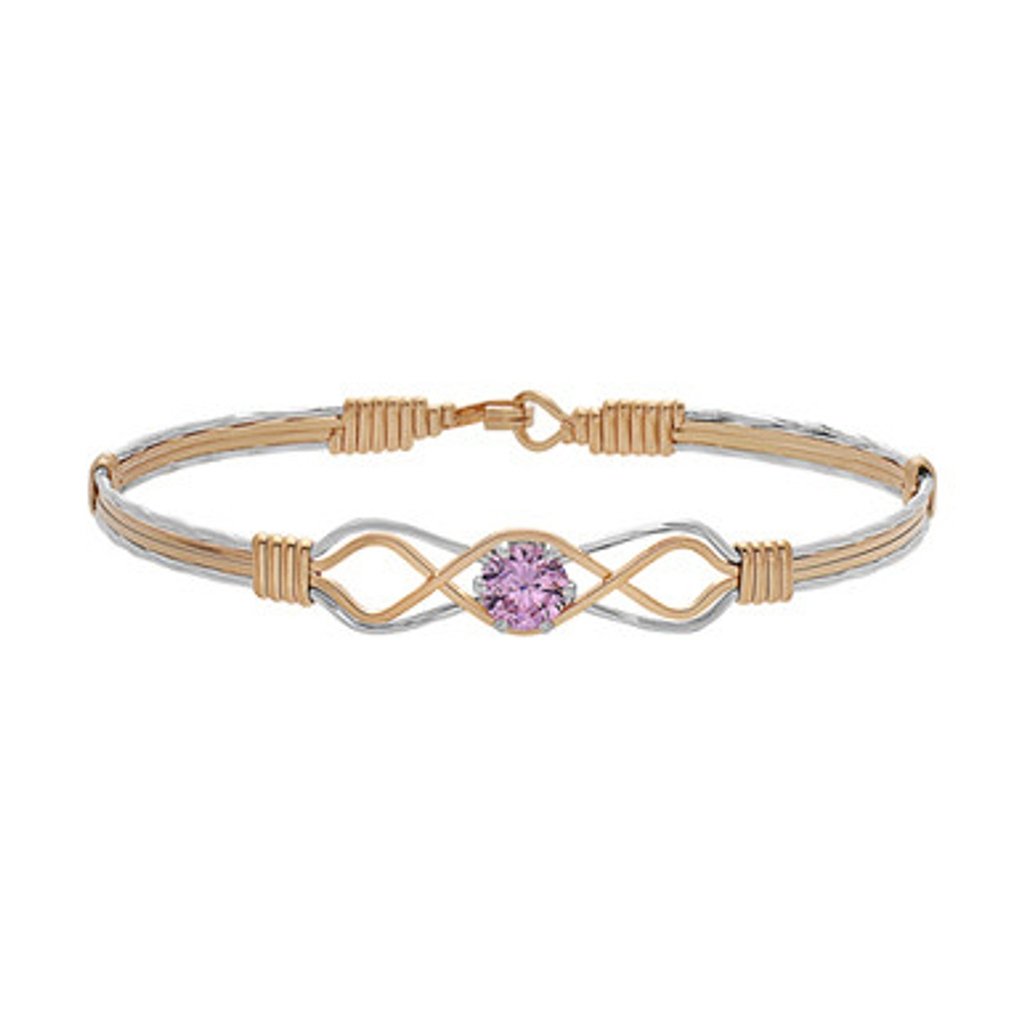 Ronaldo Jewelry  One Day at a Time Bracelet in OCT Pink CZ