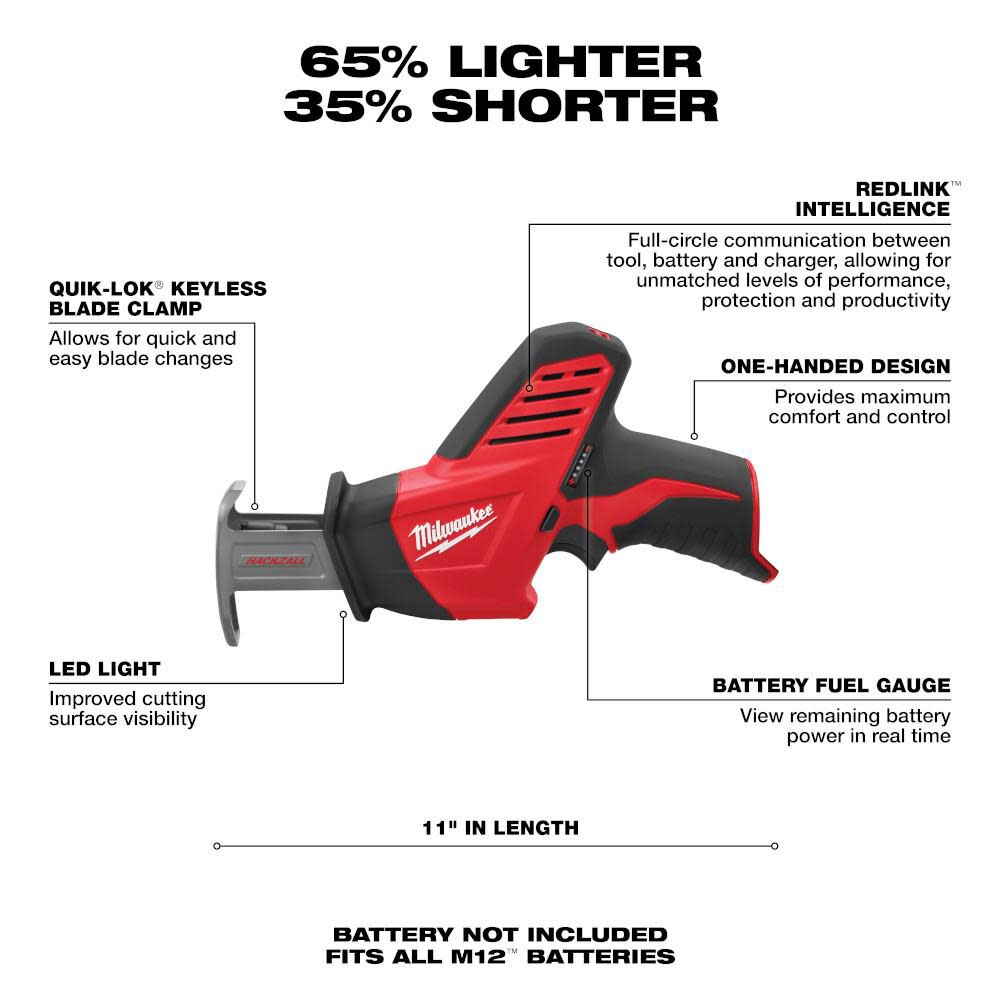 Milwaukee M12 HACKZALL Reciprocating Saw 2420-20 from Milwaukee