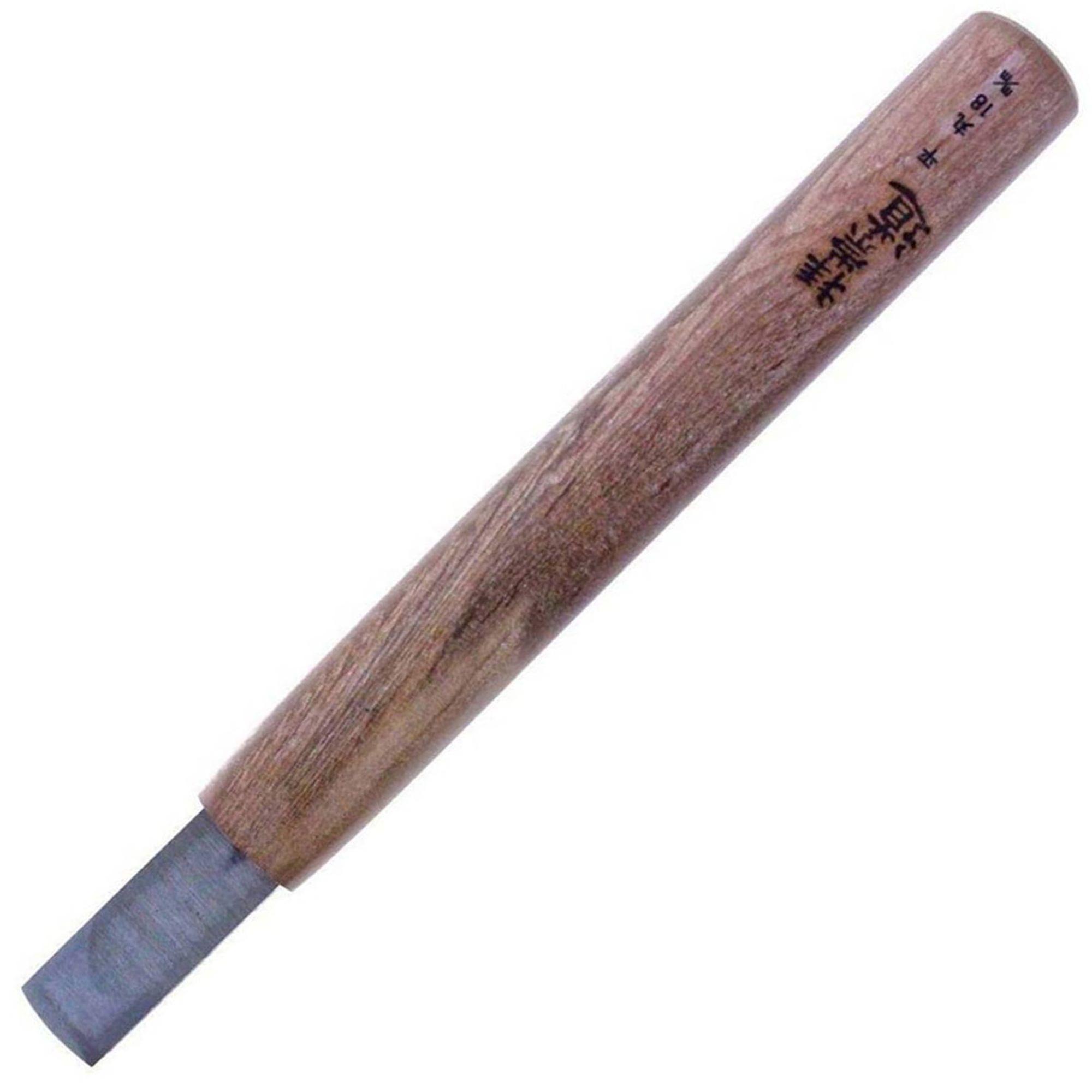 Michihamono 18mm Large Japanese Woodcarving Tool Round Edge Flat Wood Carving Chisel， to Carve Straight Cuts on Woodworking