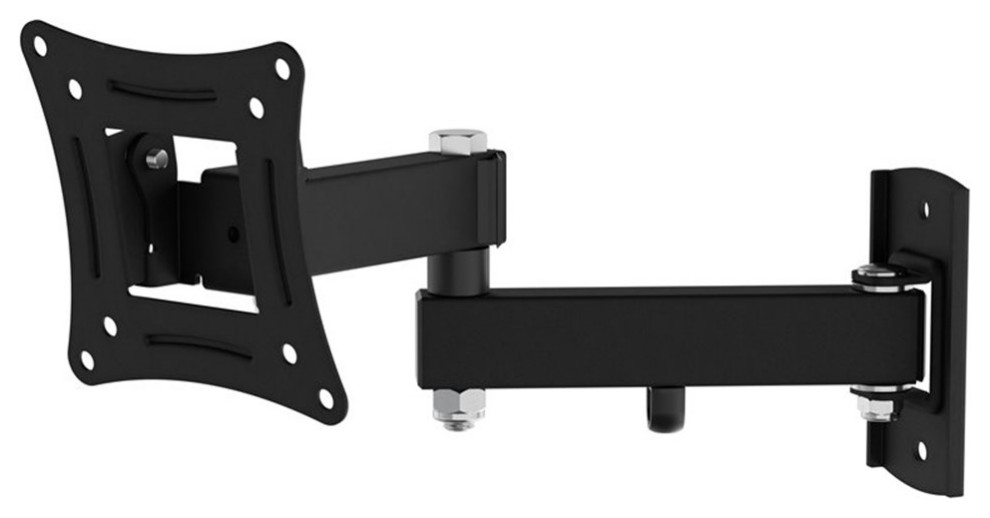 Swift Mount Steel Multi Position TV Wall Mount for TVs up to 25 quotin Black   Contemporary   Entertainment Centers And Tv Stands   by Homesquare  Houzz