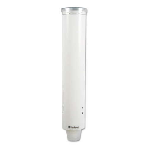 San Jamar Small Pull-Type Water Cup Dispenser， For 5 oz Cups， White (C4160WH)